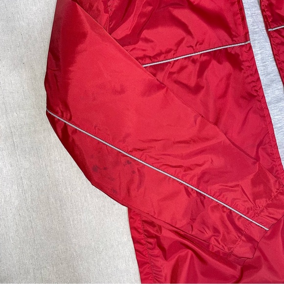 Vintage Nike Full Zip Windbreaker Jacket Womens Small 4-6 Swoosh Logo Red - Picture 5 of 10